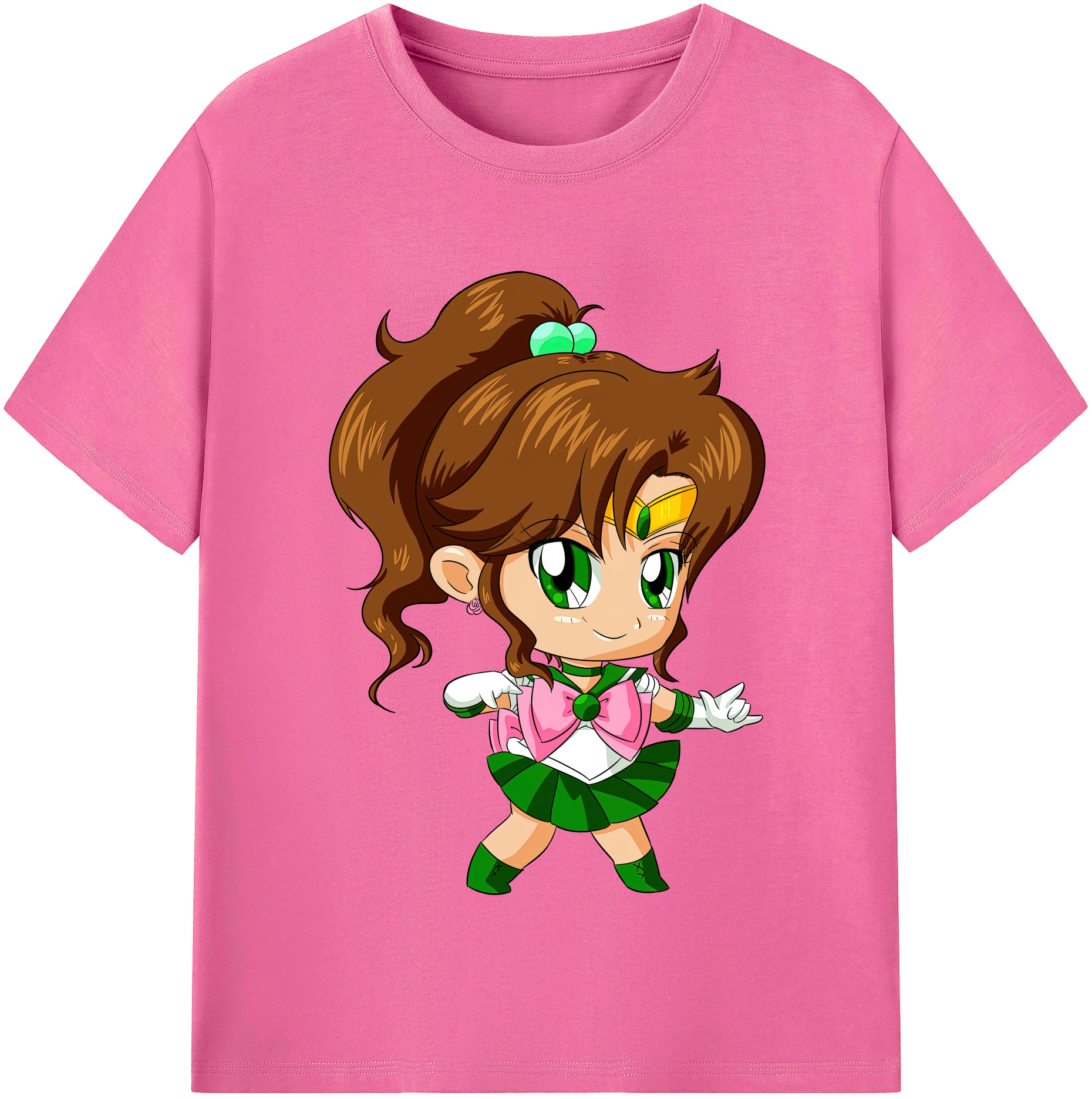 （画像用） 美少女戦士セーラームーン 木野 まこと きの まこと Sailor Moon Kino Makoto （セーラージュピター；Sailor Jupiter） レディースカジュアルプリントTシャツ（綿100％）